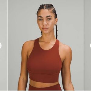 🍋NWOT Lululemon Wunder Train Longline Bra *Medium Support, C/D Cup Date Brown